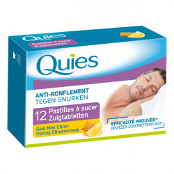 Quies Anti-Ronflement 12 Pastilles à Sucer Goût Miel Citron