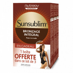 NUTREOV SUNSUBLIM SOLAIRE BRONZAGE INTÉGRAL PEAU NORMALE LOT DE 3 X 30 CAPSULES