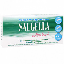 SAUGELLA COTTON TOUCH 16 TAMPONS HYGIÉNIQUES NORMAL