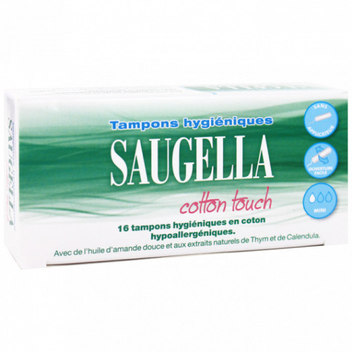 SAUGELLA COTTON TOUCH 16 TAMPONS HYGIÉNIQUES MINI