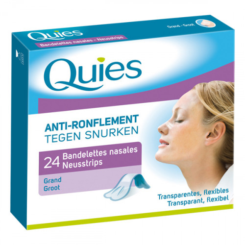 Quies Anti-Ronflement 24 Bandelettes Nasales Grand