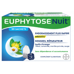 EUPHYTOSE NUIT INFUSION Endormissement Plus Rapide Mélatonine -