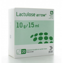 LACTULOSE ARROW 10 g/15 mL - 20 sachets doses de 15 ml