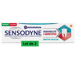 SENSODYNE DENTIFRICE Sensibilité & Gencives Menthe Fraiche Lot