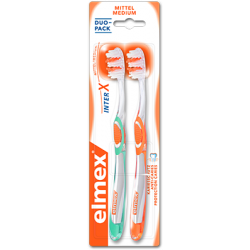 ELMEX BROSSE A DENTS ANTI-CARIES InterX Souple - Lot de 2