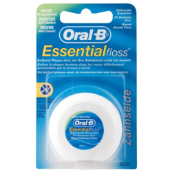 ORAL-B ESSENTIAL FLOSS Fil dentaire Ciré et Mentholé - 50m