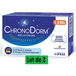 CHRONODORM MELATONINE 1.9mg - Lot de 2x30 Comprimés sublinguaux