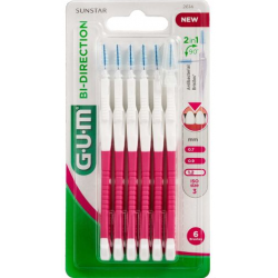 GUM BI-DIRECTION BROSSETTE INTERDENTAIRE 1.2mm - 6 Brossettes