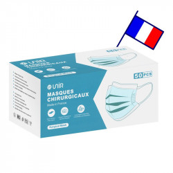 MASQUE CHIRURGICAL FRANCAIS Blanc Type IIR x50 Masques - UNIR