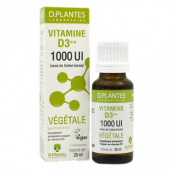 D. PLANTES VITAMINE D3 1000 UI Végétale Huile 20ML