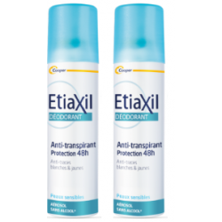 ETIAXIL DÉODORANT ANTI-TRANSPIRANT 48H - Aérosol Lot de 2x150ml