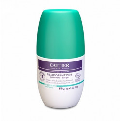 Cattier DÉODORANT ROLL-ON ALOE VERA SAUGE - 50 ml