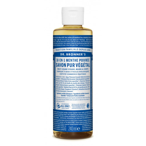 DR BRONNER'S Savon liquide Menthe Poivrée - 240ml