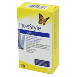 FREESTYLE OPTIUM - 100 Electrodes de dosage de glycémie