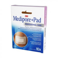 MEDIPORE + PAD ADH ST 5X7,2CM10