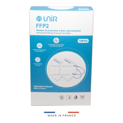 MASQUE FFP2 Blanc x10 Masques - Fabrication Française UNIR