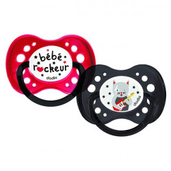 DODIE SUCETTE ANATOMIQUE A3 +18 Mois Silicone Rock - 2 Sucettes