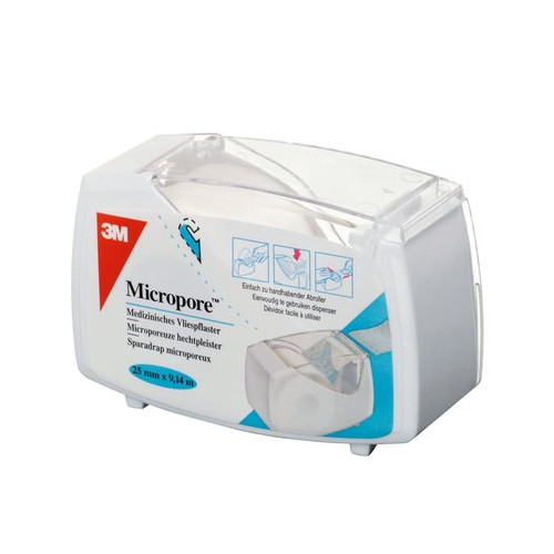 MICROPORE SPARADRAP MICROPORE White Dispenser 2,5cm x 9,14m