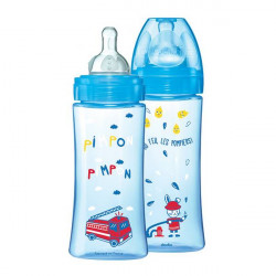 DODIE BIB INIT+330ML BLE POMPIER +6M