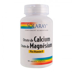 SOLARAY CALCIUM/ MAGNÉSIUM/ VITAMINE D - 90 Capsules