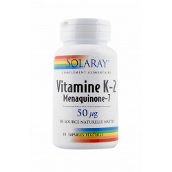 SOLARAY VITAMINE K 2 MENAQUINONE 7 - 30 Capsules