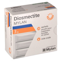 DIOSMECTITE MYLAN 3 g Poudre pour suspension buvable sachets