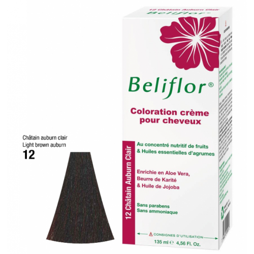 BELIFLOR COLORATION CRMEN°12 Châtain Auburn Clair - Tube 135 ml