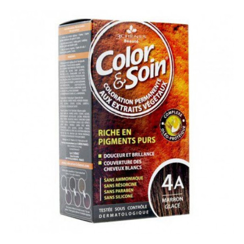 COLOR & SOIN Coloration Permanente N°4A - Marron Glacé