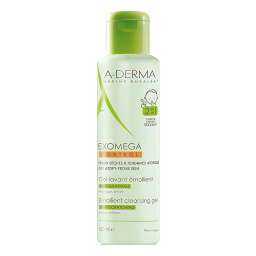 ADERMA EXOMEGA CONTROL BEBE Gel Lavant Émollient 2 en 1 - 500ML