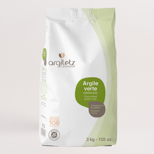 ARGILETZ ARGILE VERTE GRANULÉE - 3 Kg