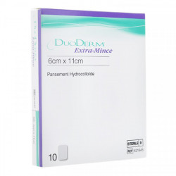 DUODERM PANS EXTRA MINCE 6X11CM 10