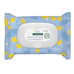 KLORANE BÉBÉ Lingettes Nettoyantes Douces - 25 Unités