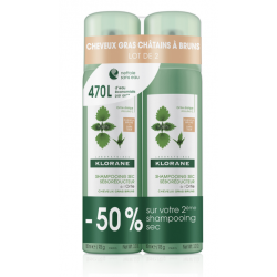 KLORANE Shampooing Sec à l'Ortie Teinte - Lot de 2x150ML