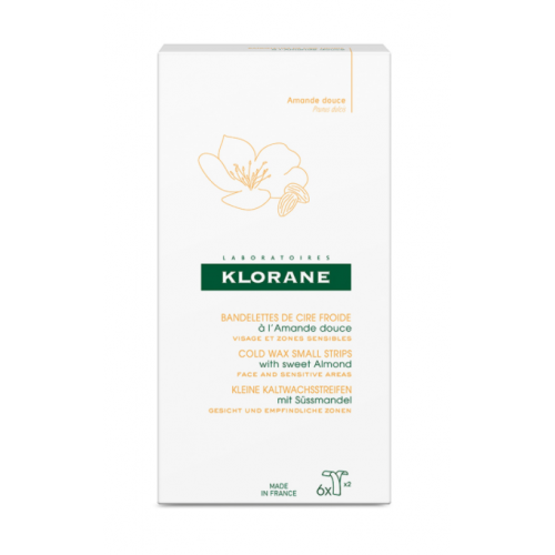 KLORANE Bandelettes de Cire Froide à l'Amande Douce Visage - 6