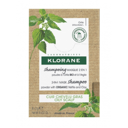 KLORANE Shampooing Masque à la Poudre d'Ortie Bio et à l'Argile