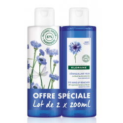 KLORANE Démaquillant Yeux au Bleuet - Lot de 2x200ML