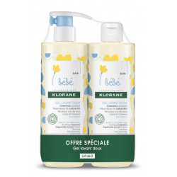 KLORANE BÉBÉ Gel Lavant Doux - Lot de 2x500ML