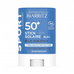 BIARRITZ SOLAR STICK SPF50+ SPORT/ VOYAGE BLEU CERTIFIÉ BIO -