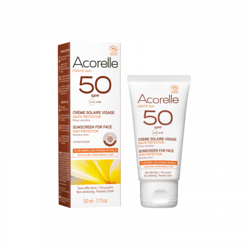 CRÈME SOLAIRE VISAGE CERTIFIÉE BIO SPF50 - 50 ml