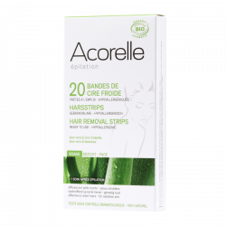 ACORELLE BANDES DE CIRE FROIDE BIO VISAGE x 20