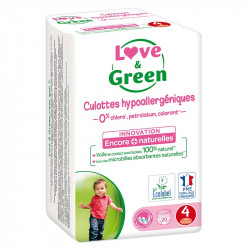 LOVE & GREEN COUCHES CULOTTES ÉCOLOGIQUES 8 À 15 KG ET PLUS -