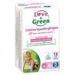 LOVE & GREEN COUCHES CULOTTES ÉCOLOGIQUES TAILLE 5 12-25KG - 18