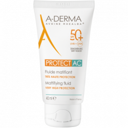 ADERMA PROTECT AC Fluide Matifiant Peaux Grasses SPF50+ - 40ml