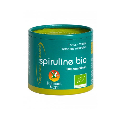 FLAMANT VERT Spiruline Bio - 500 Comprimés