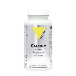 VITALL+ CALCIUM Bisglycinate & Citrate - 100 Comprimés