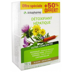 ARKOFLUIDES BIO DETOXIFIANT HEPATIQUE 20 Ampoules + 10 OFF