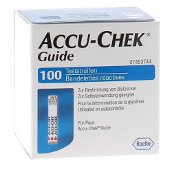 ACCU-CHEK GUIDE BANDELETTES - 100 Bandelettes