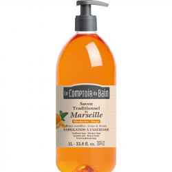 LE COMPTOIR DU BAIN Savon Traditionnel Mandarine & Sauge - 1L