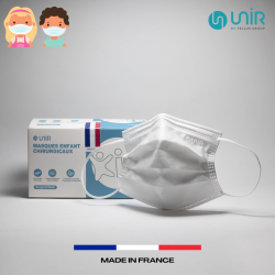 MASQUE CHIRURGICAL FRANCAIS Enfant 6-10 Ans x 50 Masques -