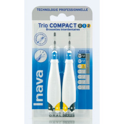 INAVA BROSSETTE INTERDENTAIRE TRIO COMPACT 0/1/2 - 2 Manches +